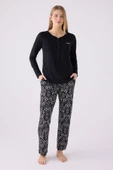 Pierre Cardin 8871 Kadın Uzun Kol Pijama Takım - 1