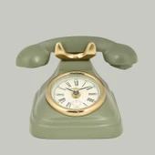 Evdema Vitale Metal Retro Telefon Saat 14*19*12 cm AK.IV0344 - 1