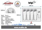 Evolite Trip XL Monodome 4+1 Kişilik Kamp Çadırı - 2