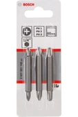 Bosch Ph1/2/3*60 Mm 3'lü Çift Taraflı Vidalama Ucu - 2607001748 - 2