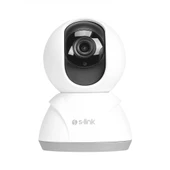 S-LINK SL-IND02, Ev/Bebek Güvenlik Kamerasi, WiFi, 3Mpix, 3.6mm Lens, 10m. Gece Görüsü, Hareket algilama, Iki Yönlü Ses, Micro SD Kartli, TUYA Yazilim - 1