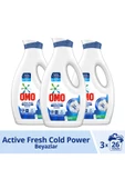 Omo Sıvı Çamaşır Deterjanı Active Fresh Beyazlar İçin Leke Çıkarıcı 1690 ml x3 - 1