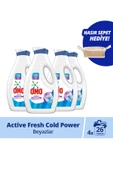 Omo Active Cold Power Beyazlar ve Renkliler Sıvı Çamaşır Deterjanı 4 x 1690 ML - 1