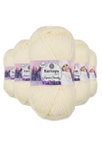 5 Adet Super Chunky Kalın Kışlık El Örgü Ipliği 100 Gr K034 - 1