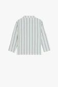 Koton Erkek Bebek Uzun Kollu Cep Detaylı Hakim Yaka Çizgili Gömlek - 2