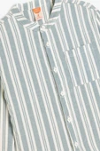 Koton Erkek Bebek Uzun Kollu Cep Detaylı Hakim Yaka Çizgili Gömlek - 3