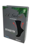 6 Adet Erkek Bambu Lastiği Sıkmayan Diyabetik Çorap - 4