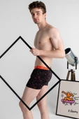 Mercan Desenli Likralı Pamuklu Esnek Erkek Baskılı Boxer - Picasso - 3