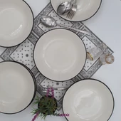 Anka 20 Cm Seramik Yemek Tabağı 6 Adet - 1