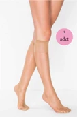 3 Adet Süper Ince 15 den Mat Pantolon Çorabı Bronz - 1