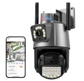 2 Kameralı Alarmlı Dış Mekan Uyumlu Sensörlü Güvenlik Kamerası Çift Antenli li - 2