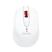 Rooty Sessiz Kablosuz Optik Mouse Çok Fonksiyonlu- Beyaz Kırmızı - 2
