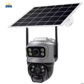 CMR 50 Çift Kameralı 8MP IP66 Su Geçirmez Dış Mekan Uyumlu Alarmlı  Güvenlik Kamerası thumbnail 1