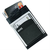 İnce Deri Cüzdan + Carbon Fiber Para Klipsi - 4