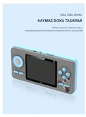 QASUL El Tipi Oyun Konsolu, 2.6 İnç Oyun Konsolu Dahili 520 Klasik Oyunlar Şarj Edilebilir Taşınabilir Stil - 2