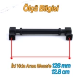 Talas 128 mm Düz SİYAH Metal Kulp Mobilya Çekmece Mutfak Dolabı Dolap Kulpları Kulb 12.8 cm thumbnail 3