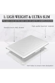 Apple Macbook Air 13.6'' M2-m3 Çip 2022/2024 A2681 A3113 Uyumlu Simli Şeffaf Koruyucu Kapak Parlak  Şeffaf - 3