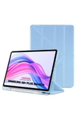 Samsung Galaxy Tab A9 Plus 11 Inç Uyumlu Kılıf Kalem Bölmeli Arkası Silikon Kapak Kılıf Sm-x210  MAVİ - 2