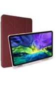 Samsung Galaxy Tab S9 Fe Plus 12.4 Uymlu Standlı Kalem Bölmeli Akıllı Kılıf  Mürdüm - 2