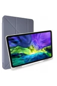 Samsung Galaxy Tab S9 Fe Plus 12.4 Uymlu Standlı Kalem Bölmeli Akıllı Kılıf  LİLA - 2