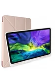 Samsung Galaxy Tab A9 Plus 11 Inç Uyumlu Kılıf Kalem Bölmeli Arkası Silikon Kapak Kılıf Sm-x210  PEMBE - 4