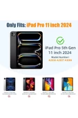 Ipad Pro 11 Inç 2024 M4 Kılıf Kalem Şarj Bölmeli Stadlı Uyku Modlu Arkası Silikon Akıllı Case  Mavi - 6