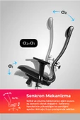 Ergolife SynchroSit 10 Ergonomik Deri ve Fileli Ofis - Yönetici Koltuğu / Çalışma Sandalyesi - 1D1.D.1.333 - 3