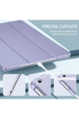 Apple Ipad 5. 6. Nesil 2017 2018 9.7" Inc Kılıf Smart Cover Katlanabilir Standlı Akıllı Kapak  Lila - 4