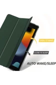 Apple Ipad 5. 6. Nesil 2017 2018 9.7" Inc Kılıf Smart Cover Katlanabilir Standlı Akıllı Kapak  Koyu Yeşil - 3