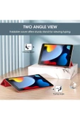 Apple Ipad 5. 6. Nesil 2017 2018 9.7" Inc Kılıf Smart Cover Katlanabilir Standlı Akıllı Kapak  Kırmızı - 7