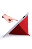 Apple iPad Pro 11'' inç m1-M2 çip 2022 / 2021 Uyumlu Silikon Kalemlikli Silikon Sarj Bölmeli Kılıf  Kırmızı - 2