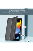 Apple Ipad 5. 6. Nesil 2017 2018 9.7" Inc Kılıf Smart Cover Katlanabilir Standlı Akıllı Kapak  Siyah - 4