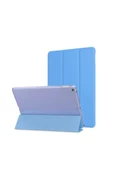 Apple Ipad 5. 6. Nesil 2017 2018 9.7" Inc Kılıf Smart Cover Katlanabilir Standlı Akıllı Kapak  Açık Mavi - 1