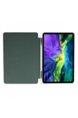 Samsung Galaxy Tab S9 Fe Plus 12.4 Uymlu Standlı Kalem Bölmeli Akıllı Kılıf  KOYU YEŞİL - 2
