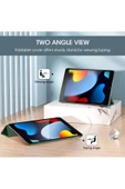 Apple Ipad 5. 6. Nesil 2017 2018 9.7" Inc Kılıf Smart Cover Katlanabilir Standlı Akıllı Kapak  Koyu Yeşil - 6