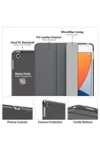Apple Ipad 5. 6. Nesil 2017 2018 9.7" Inc Kılıf Smart Cover Katlanabilir Standlı Akıllı Kapak  Siyah - 3