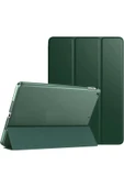 Apple Ipad 5. 6. Nesil 2017 2018 9.7" Inc Kılıf Smart Cover Katlanabilir Standlı Akıllı Kapak  Koyu Yeşil - 1