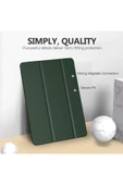 Apple Ipad 5. 6. Nesil 2017 2018 9.7" Inc Kılıf Smart Cover Katlanabilir Standlı Akıllı Kapak  Koyu Yeşil - 2