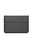Macbook Pro Air 13 M1-m2 2020/2022 A2179-a2337-a2338-a2251-a2159-a1989-a1708 Deri Mıknatıslı Çanta  Siyah - 3