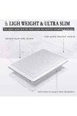 Macbook Air 13.3 Inç M1 Çip Uyumlu A2337 A2179 A1932 Simli Şeffaf Siyah Koruyucu Kılıf Crystal Star  Star Şeffaf - 6