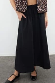Moda Regular Düz Desen Günlük Maxi Boy A-line Maxi Boy Dokuma Etek - 1