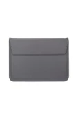 Macbook Pro Air 13 M1-m2 2020/2022 A2179-a2337-a2338-a2251-a2159-a1989-a1708 Deri Mıknatıslı Çanta  Koyu Gri - 2