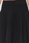 Moda Regular Düz Desen Günlük Mini Boy Esnek Örme Etek - 5