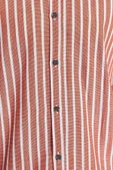 Moda Erkek Düğmeli Yaka Çizgili Desen Günlük Çizgili Pamuklu Gömlek - 4
