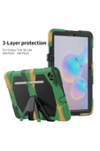 Samsung Galaxy P610 S6 Lite 10.4 Inctablet Kılıfı Kalemlikli Defender Tank Silikon Yüksek Koruma  kamuflaj - 3