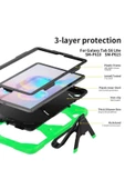 Samsung Galaxy P610 S6 Lite 10.4 Inctablet Kılıfı Kalemlikli Defender Tank Silikon Yüksek Koruma  yeşil - 5