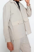 Moda Erkek Günlük Oversize Fit Çıt Çıt Kapamalı Teknik Kumaş Paraşüt Limited Edition Gömlek - 3