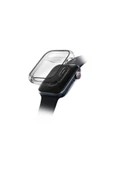 Apple Watch 42mm Uyumlu Grade Hybrid Serisi Şeffaf Kılıf Kasa Ve Ekran Koruyucu 360 Tam Koruma Kapak  Smoke - 2