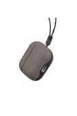 Airpods 4 (4.nesil) Uyumlu Kılıf Lyden DS Serisi Vegan Deri Kaplama Kablosuz Şarj Destekli  Grey - 3