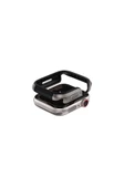 Apple Watch 46mm Uyumlu Valencia Serisi Alüminyum TPU Kasa 360 Tam Koruyucu Kapak  Titanium Silver - 4
